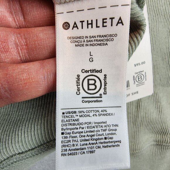Athleta NEW Women's Presence Hoodie Light Green Stretch Breathable Sweatshirt Lg - Picture 6 of 11